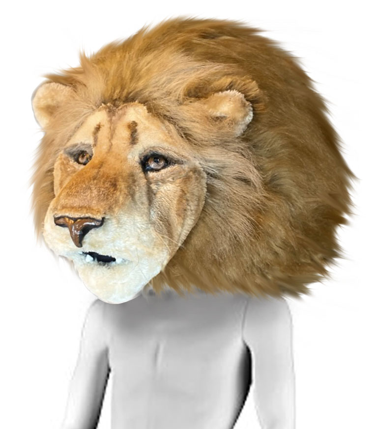 Голова ростовой куклы реалистичный лев